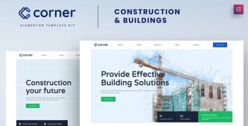 Corner – Construction & Building Elementor Template Kit