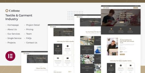 Cottone | Textile & Garment Industry Elementor Template Kit