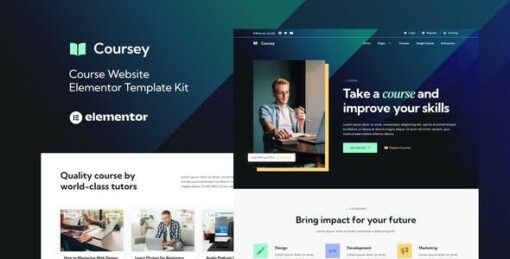 Coursey – Online Courses Elementor Template Kit