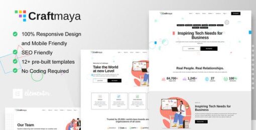 CraftMaya – IT Solutions & Services Company Elementor Template Kit