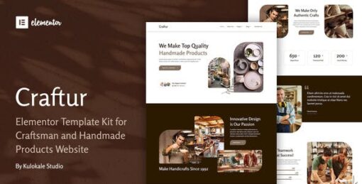 Craftur – Craftsman & Handmade Products Elementor Template Kit