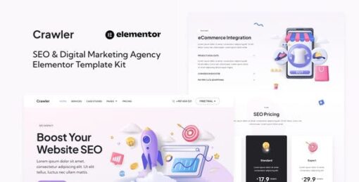 Crawler – SEO & Digital Marketing Agency Elementor Template Kit