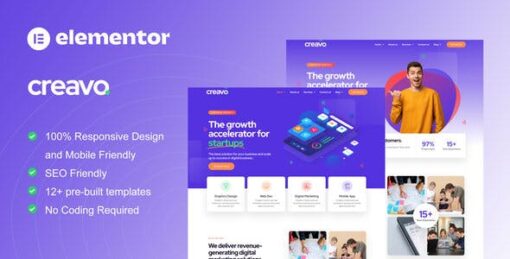 Creavo – Creative Agency & Digital Marketing Elementor Template Kit