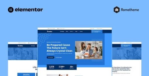 Credice – Insurance Agency Elementor Pro Full Site Template Kit
