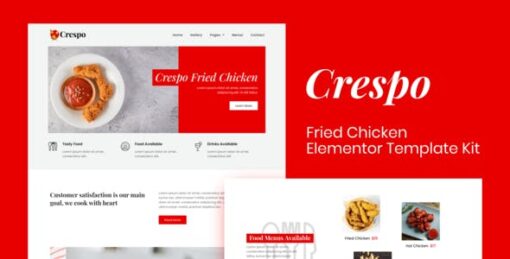 Crespo – Fast Food Restaurant Elementor Template Kit