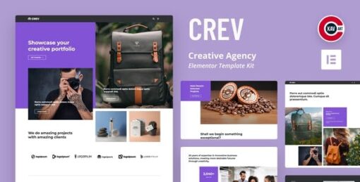 Crev – Creative Agency Elementor Template Kit