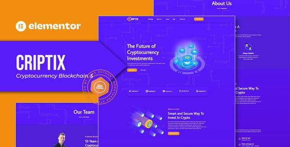 Criptix – Cryptocurrency Blockchain & Bitcoin Elementor Template Kit Criptix – Cryptocurrency Blockchain & Bitcoin Elementor Template Kit