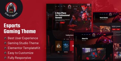 CROX | Esports & Gaming Elementor Template Kit