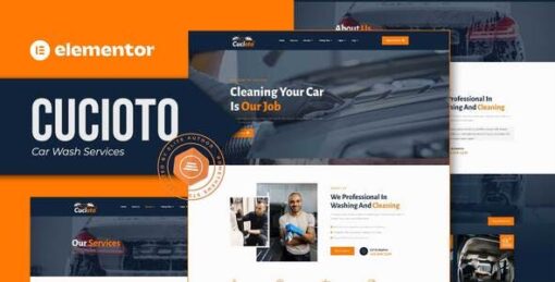 Cucioto – Car Wash Services Elementor Template Kit
