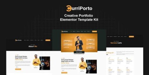 Curriporto – Creative Portfolio Elementor Pro Template Kit