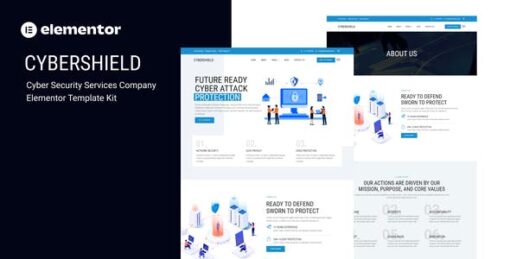 Cybershield – Cyber Security Services Company Elementor Template Kit
