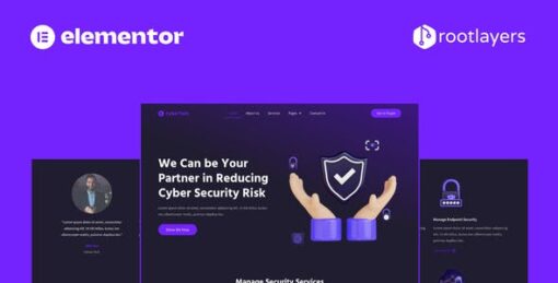 Cybertech – Cyber Security Elementor Pro Full Site Template Kit