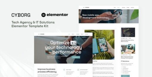 Cyborg – Tech Agency & IT Solutions Elementor Template Kit