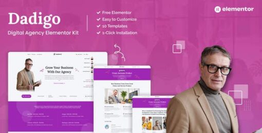 Dadigo – Digital Agency Elementor Template Kit