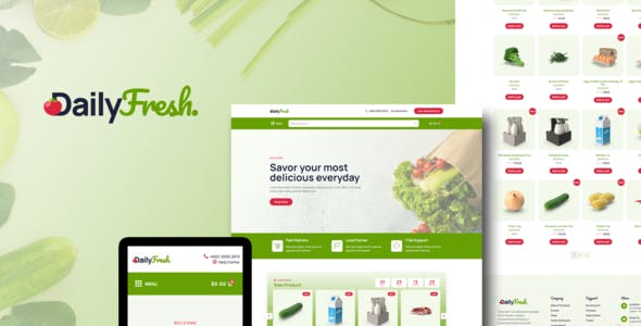 DailyFresh – Grocery Store Elementor Template Kit DailyFresh – Grocery Store Elementor Template Kit