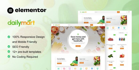 DailyMart – Grocery Store Elementor Template Kit DailyMart – Grocery Store Elementor Template Kit