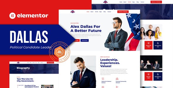Dallas – Political Candidate Leader Elementor Teamplate Kit Dallas – Political Candidate Leader Elementor Teamplate Kit