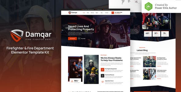 Damqar – Firefighter & Fire Department Elementor Template Kit Damqar – Firefighter & Fire Department Elementor Template Kit
