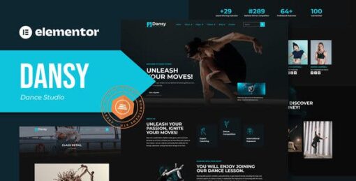 Dansy – Dance Studio Elementor Pro Template Kit