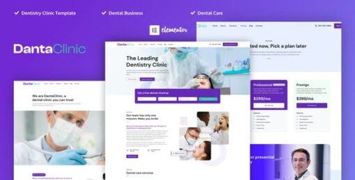 Danta Clinic – Dentist & Dental Clinic Elementor Pro Template Kit