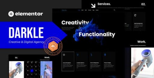 Darkle – Creative & Digital Agency Elementor Template Kit