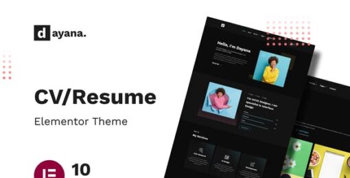Dayana – Resume Elementor Pro Template Kit