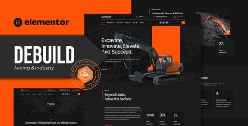 Debuild – Mining & Industry Elementor Pro Template Kit