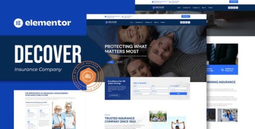 Decover – Insurance Company Elementor Pro Template Kit