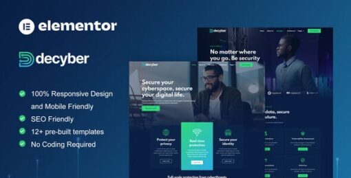 Decyber – Cyber Security Services Elementor Template Kit