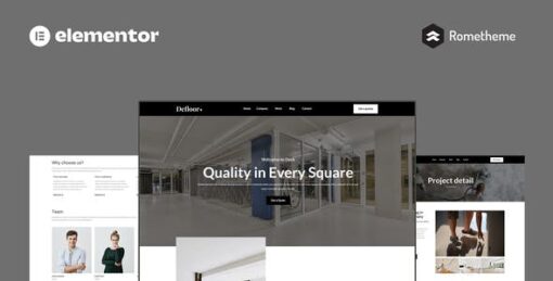 Defloor – Floor Company Elementor Pro Full Site Template Kit