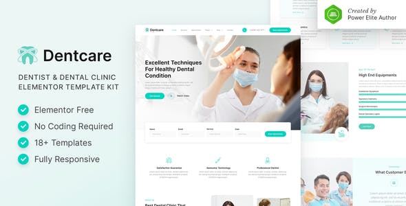 Dentcare – Dentist & Dental Clinic Elementor Template Kit Dentcare – Dentist & Dental Clinic Elementor Template Kit