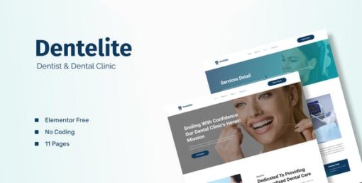 Dentelite – Dentist & Dental Clinic Elementor Template Kit