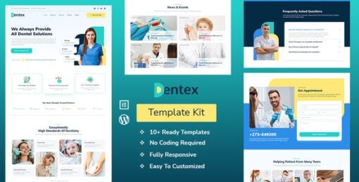 DENTEX – Dentist & Dental Care Elementor Template Kit