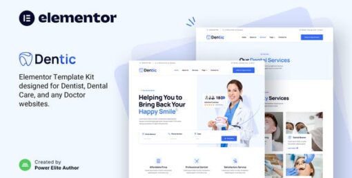 Dentic – Dentist & Dental Clinic Elementor Template Kit