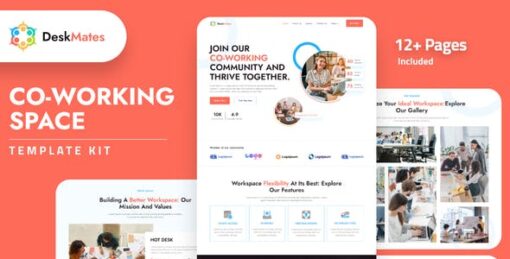 Deskmates – Coworking Space Elementor Template Kit