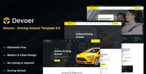 Devore – Driving School Elementor Template Kit