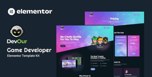 Devour – Game Developer Elementor Template Kit