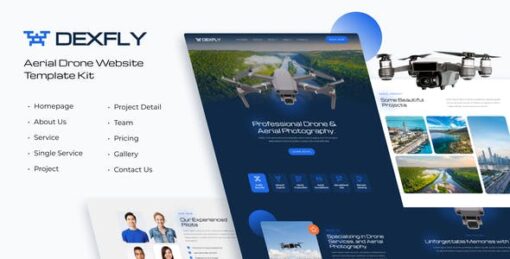 Dexfly | Drone & Aerial Photography Elementor Template Kit