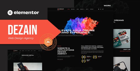 Dezain – Web Design Agency Elementor Pro Template Kit Dezain – Web Design Agency Elementor Pro Template Kit