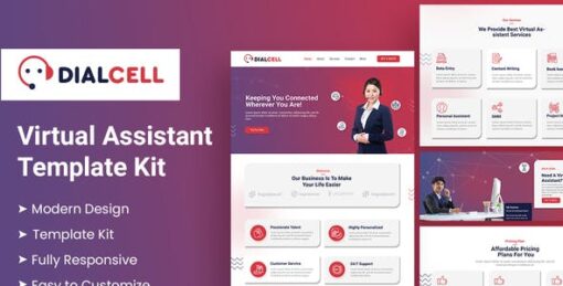 DialCell – Call Center Services & Telemarketing Elementor Template Kit
