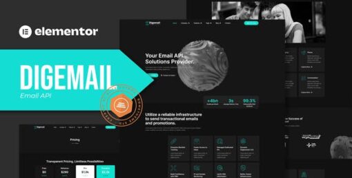 Digemail – API Solutions & Services Elementor Pro Template Kit