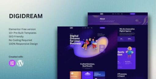Digidream – IT Solutions Company Elementor Template Kit