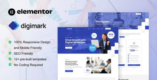 Digimark – Digital Marketing Agency Elementor Pro Template Kit
