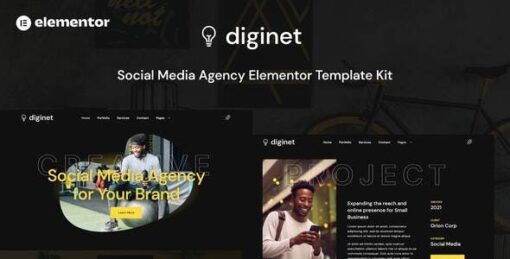 Diginet – Social Media Marketing Agency Elementor Template Kit