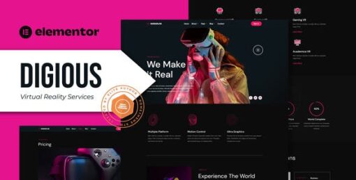 Digious – Virtual Reality Services Elementor Template Kit