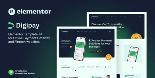 Digipay – Online Payment Gateway & Fintech Elementor Template Kit