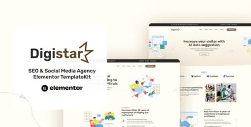 Digistar – SEO & Social Media Agency Elementor Templat Kit