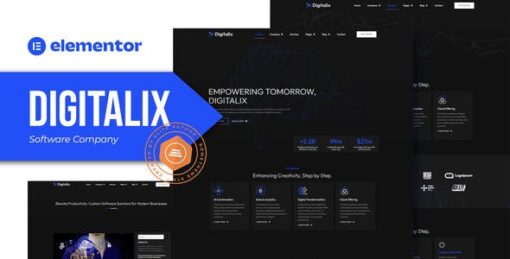 Digitalix – Software Company Elementor Pro Template Kit