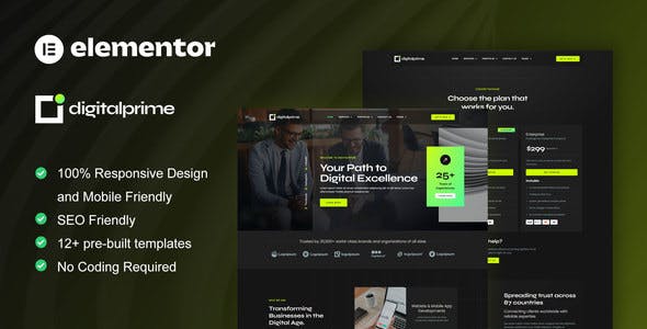 DigitalPrime – Digital Agency Elementor Template Kit DigitalPrime – Digital Agency Elementor Template Kit