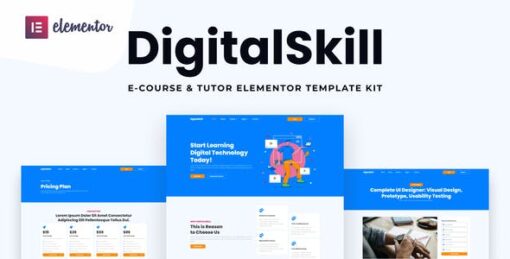 DigitalSkill – E-course & Online Tutorials Elementor Pro Template Kit